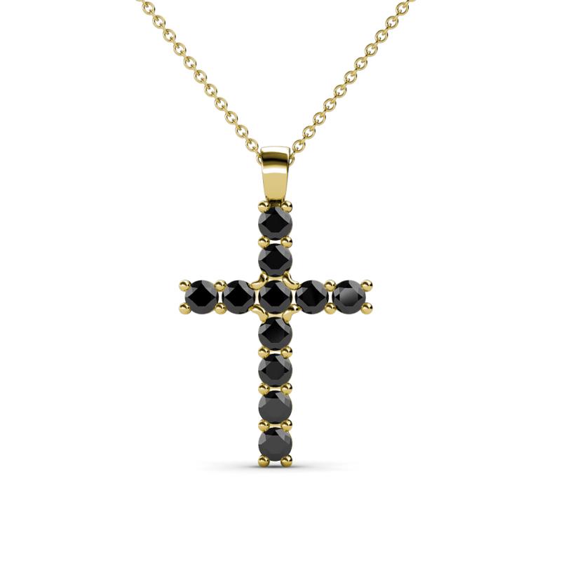 Elihu Petite Black Diamond Cross Pendant Petite Black Diamond Cross