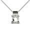 Wide Bail Solitaire Pendant Setting in 14K White Gold | TriJewels