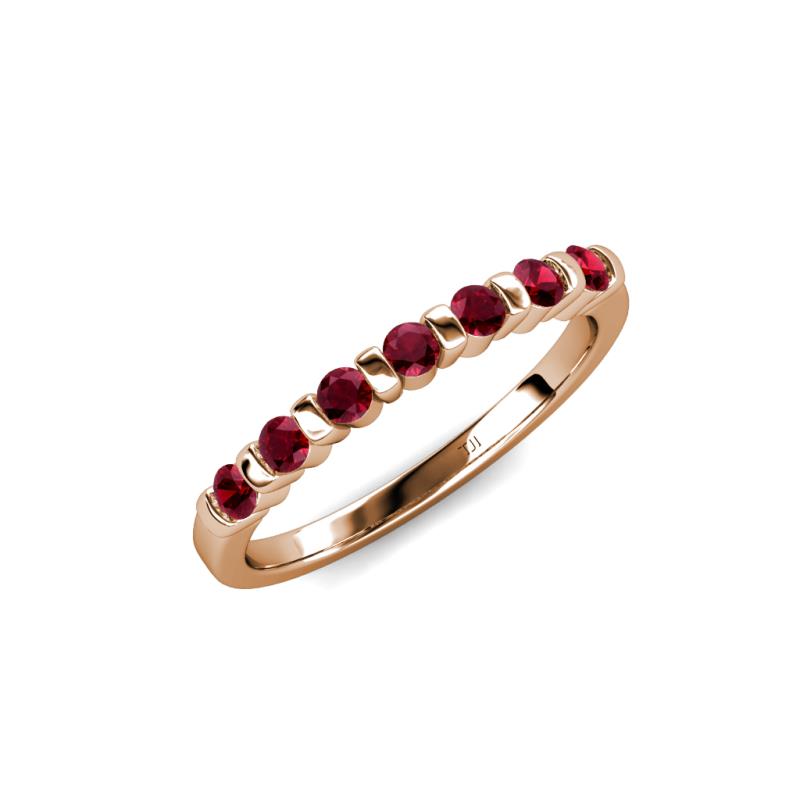 Ruby 7 Stone Wedding Band 0.22 Carat tw in 14K Gold JP:100619 | eBay