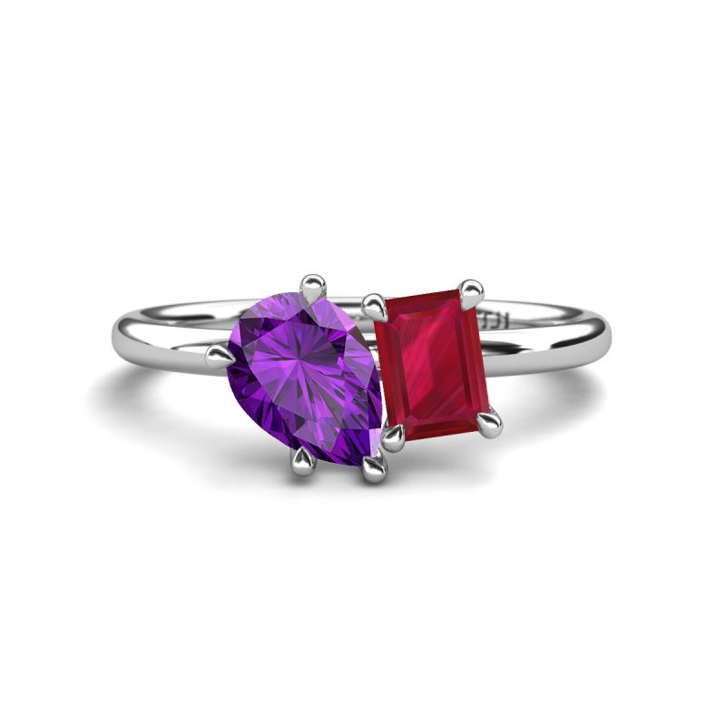 Amethyst and deals ruby ring