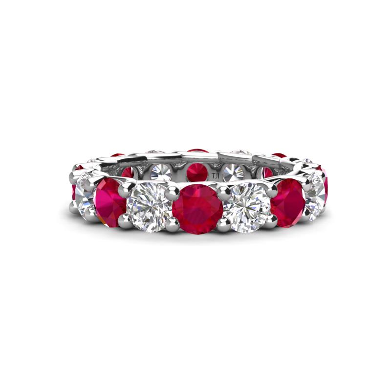 ruby and diamond eternity band