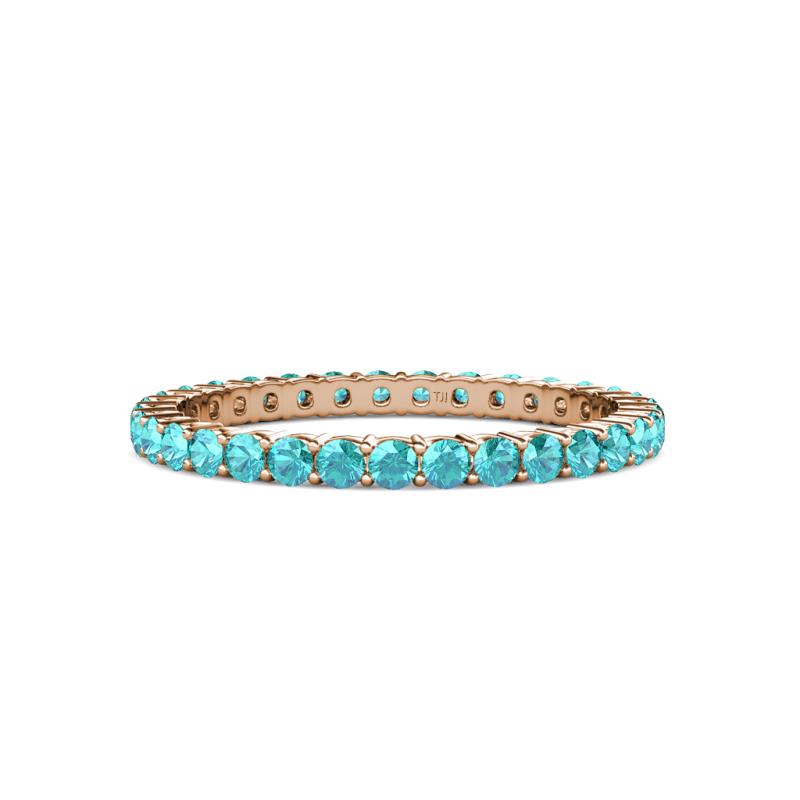 London Blue Topaz Shared Prong Womens Eternity Ring Stackable 1.02 ctw ...
