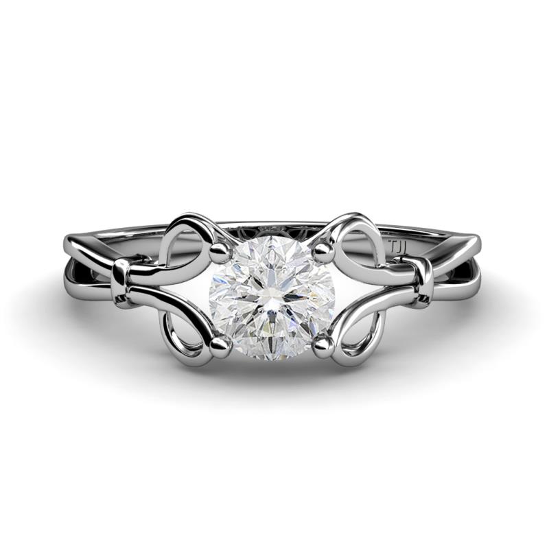 white sapphire solitaire ring