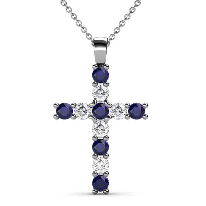 sapphire cross necklace