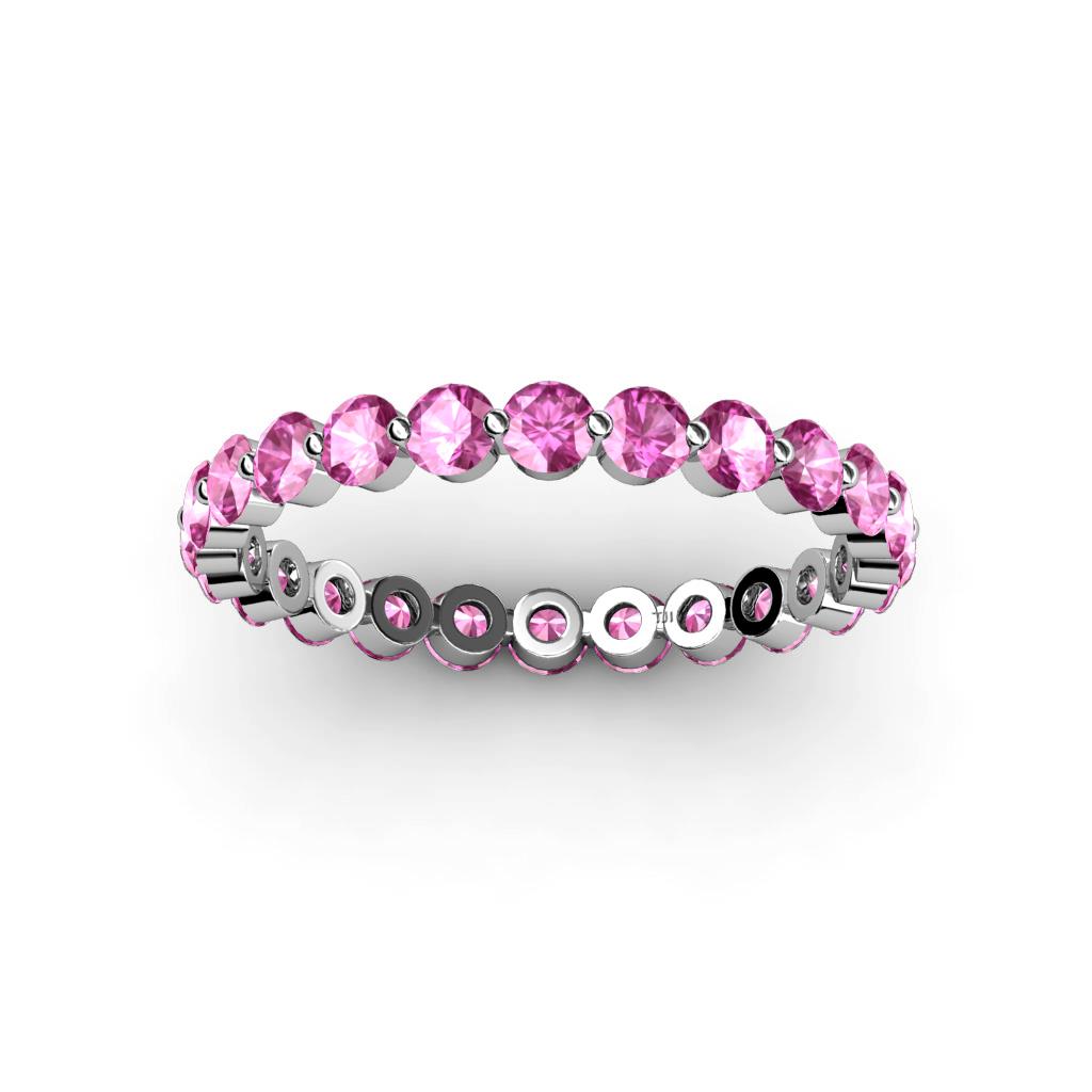 Floating Pink Sapphire Womens Eternity Ring Stackable 1.4 ctw* 14K ...