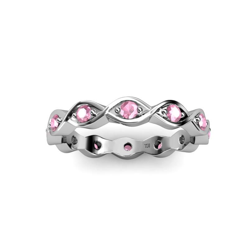 Pink Tourmaline Twisted Womens Eternity Ring Stackable 0.19 ctw* 14K ...