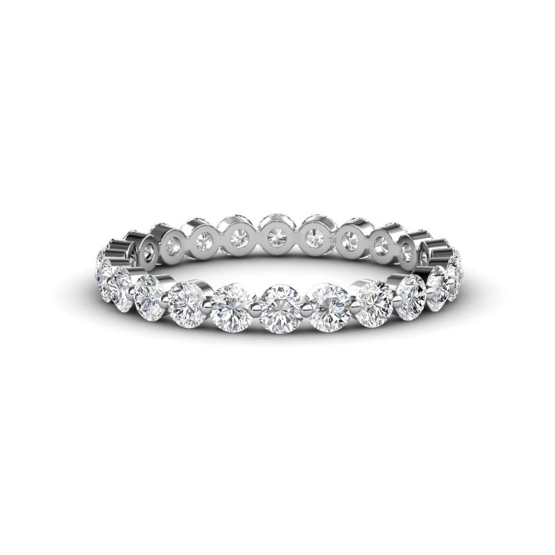 Floating Lab Grown Diamond Womens Eternity Ring Stackable 1 3/4 ctw