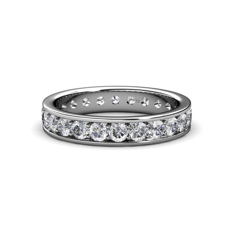 Lab Grown Diamond Channel with Prong Set Womens Eternity Ring Stackable