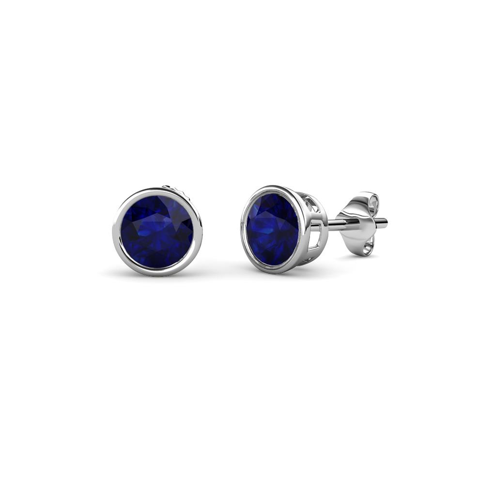 blue sapphire ear rings