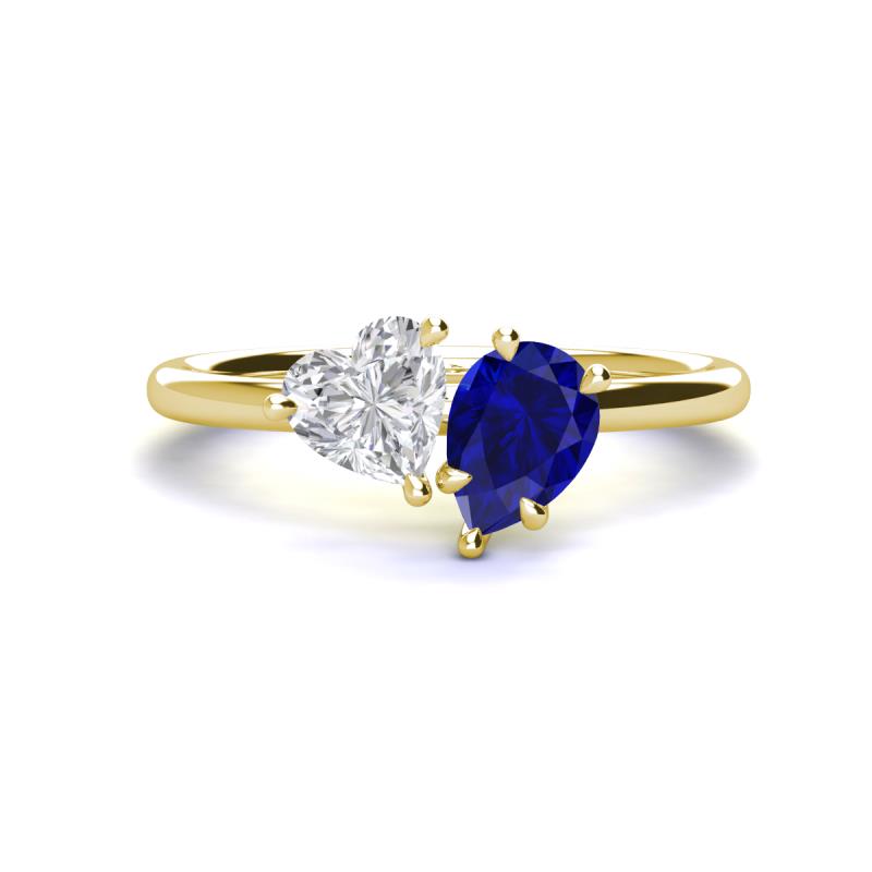 Heart & Round-Cut White Lab-Created Sapphire Heart Ring Sterling Silver |  Kay Outlet
