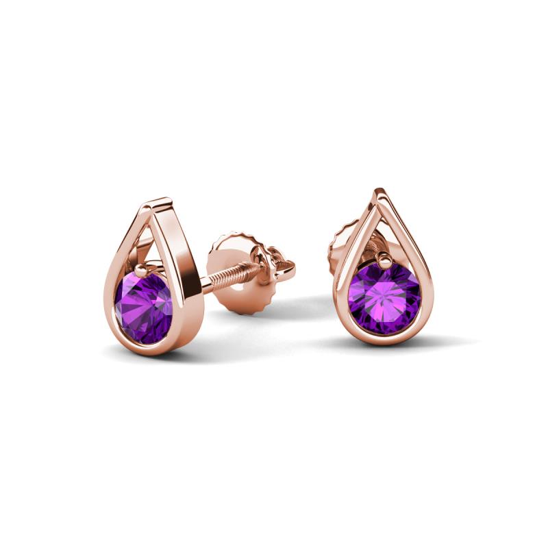 18K 0.80 outlets CTW Purple Garnet Stud Earrings