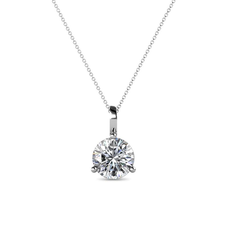 3 prong diamond pendant