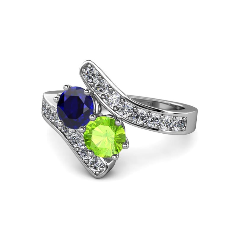 peridot sapphire diamond ring