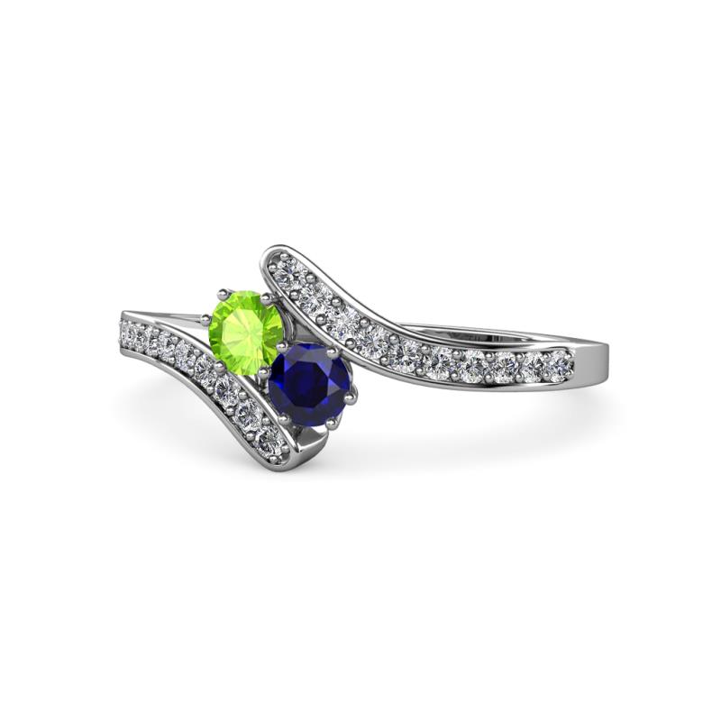 peridot sapphire diamond ring