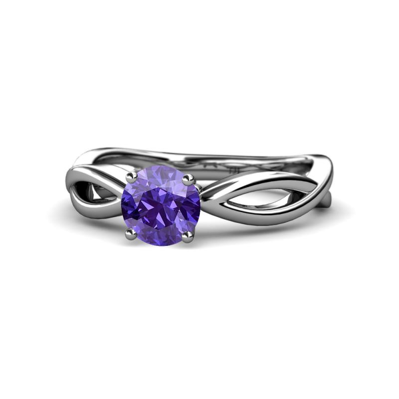 Senara Desire Iolite Engagement Ring Iolite Infinity Womens Solitaire Engagement Ring ct K White Gold