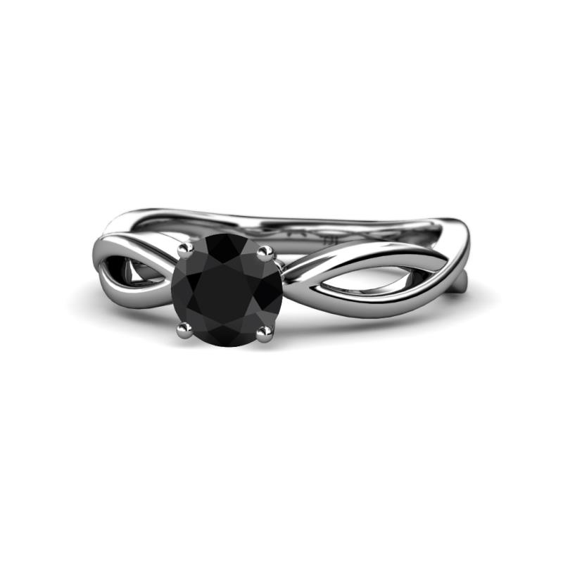 Senara Desire Black Diamond Engagement Ring Black Diamond Infinity Womens Solitaire Engagement Ring ct K White Gold