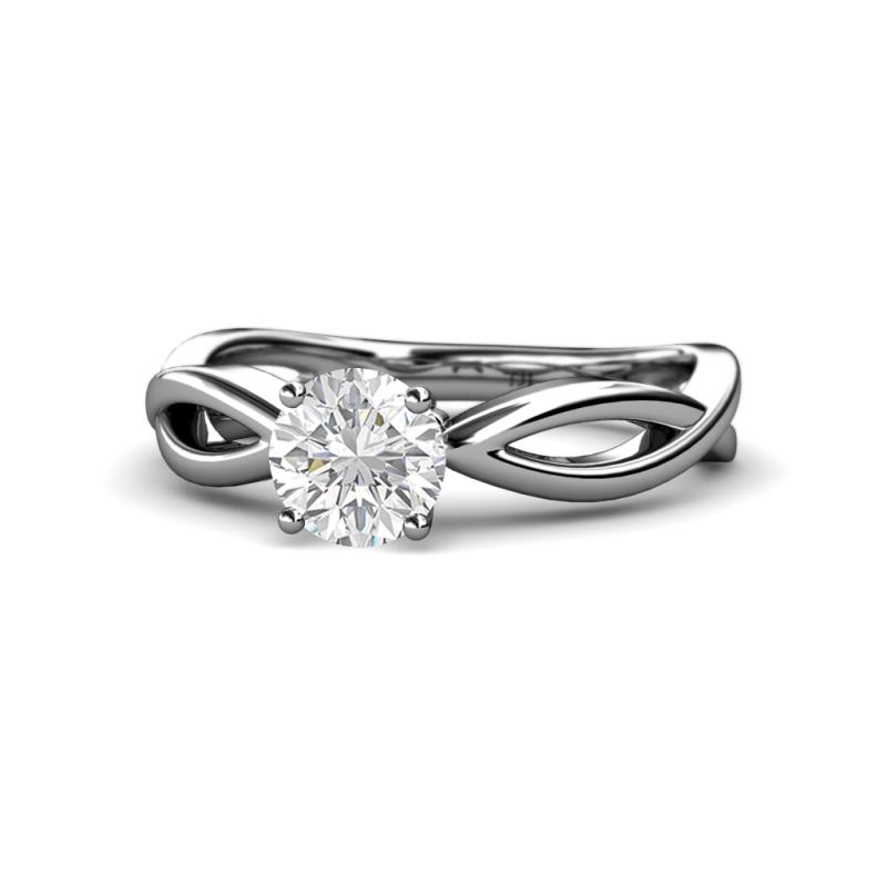 Senara Desire White Sapphire Engagement Ring White Sapphire Infinity Womens Solitaire Engagement Ring ct K White Gold