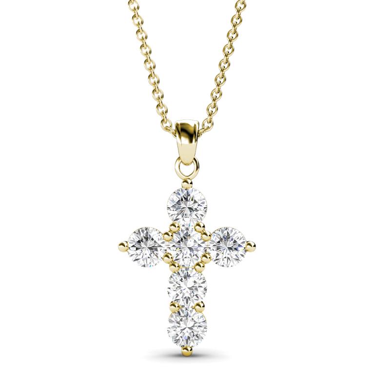 Isabella Black Diamond Womens Cross Pendant Necklace 0.95 ctw 14K ...