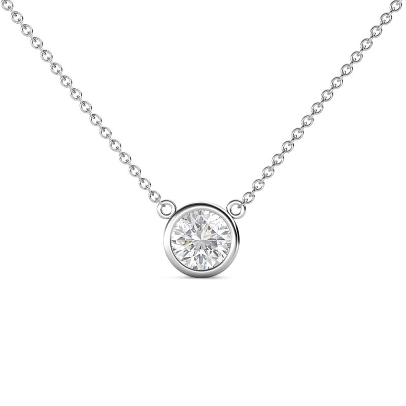 White sapphire sale solitaire necklace