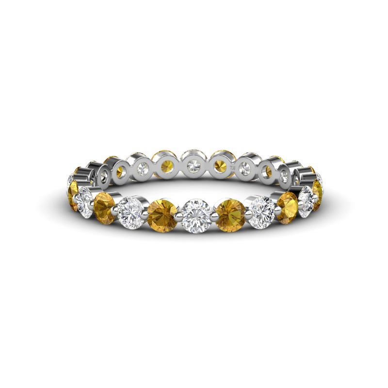 citrine and diamond band